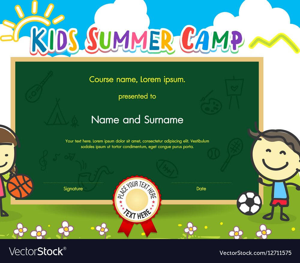 Pinbalmaguer On Campamento | Summer Camps For Kids Intended For Summer Camp Certificate Template