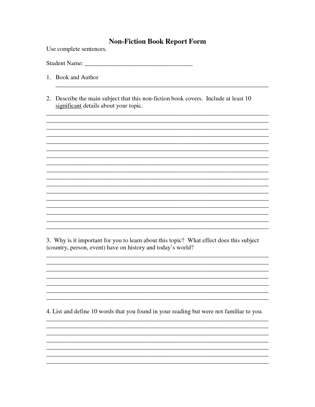 Pinbekah Roy On Princes | Book Report Templates, 2Nd Intended For Nonfiction Book Report Template