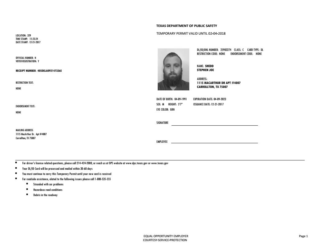 Pinhay Be On H | Drivers Permit, Id Card Template In Texas Id Card Template