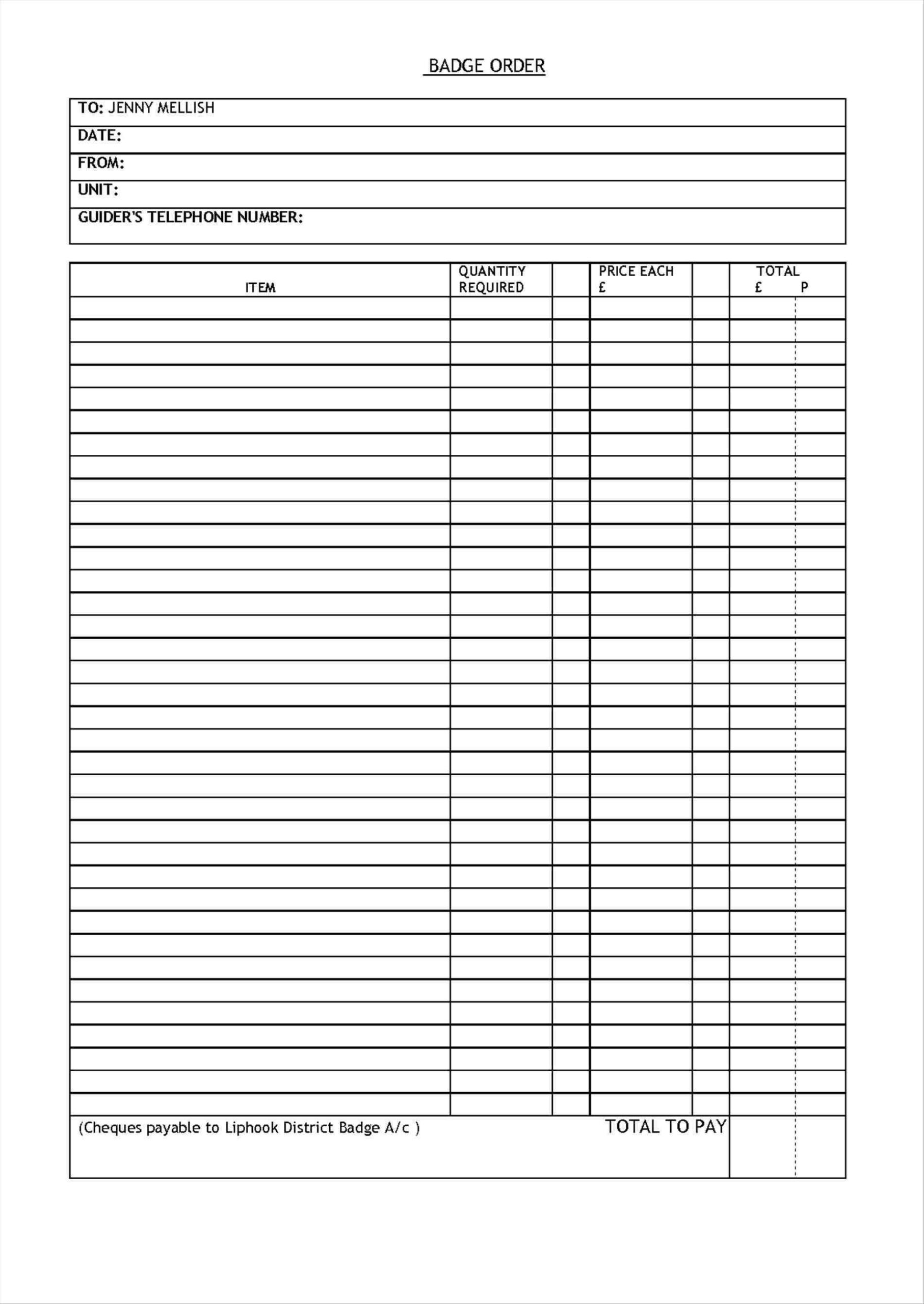 Pinjoanna Keysa On Free Tamplate | Order Form Template Throughout Blank T Shirt Order Form Template