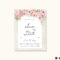 Pink Floral Save The Date Card Template Regarding Save The Date Template Word