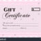 Pink Gift Certificate Template Stock Vector (Royalty Free Throughout Pink Gift Certificate Template