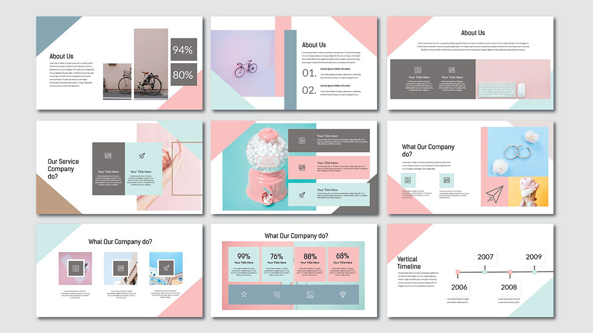 Pink Pastel Free Powerpoint Template With Regard To Raf Powerpoint Template