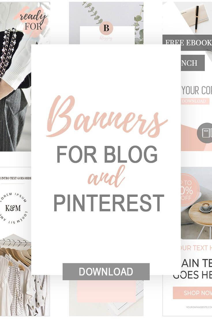 Pinterest Templates. Web Banner Templates. Ad Banners. Blog For Free Etsy Banner Template