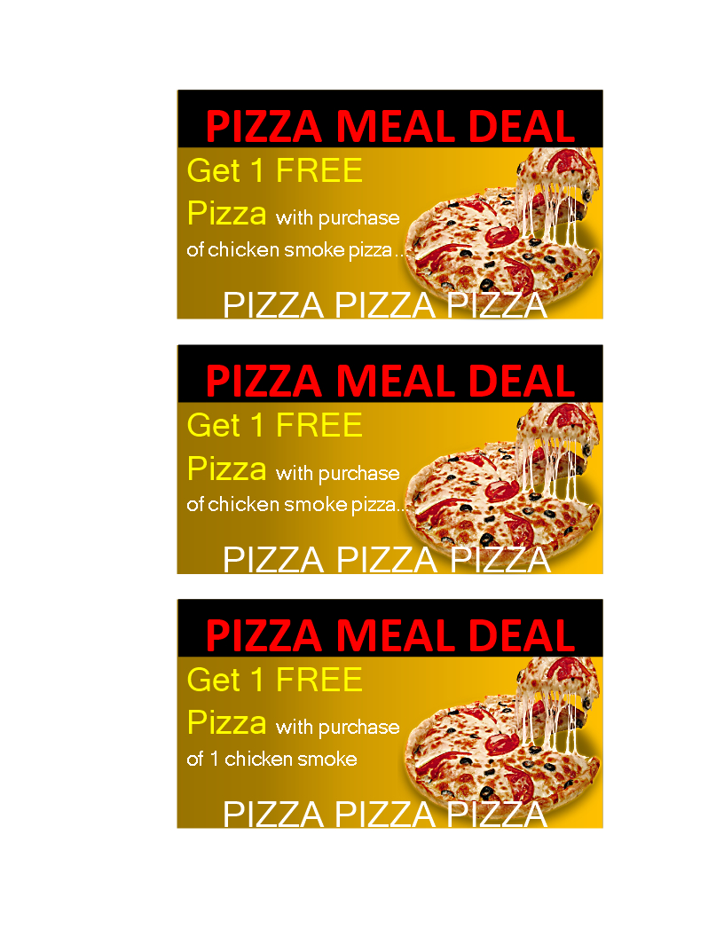 Pizza Or Meal Delivery Coupon | Templates At Regarding Pizza Gift Certificate Template