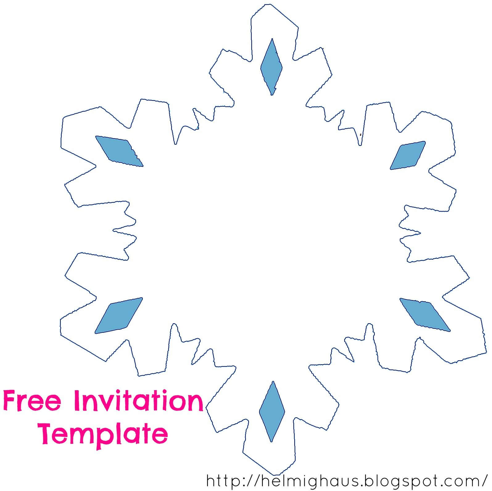 Planning A Quinceañera Party – Creating The Save The Date Pertaining To Blank Snowflake Template