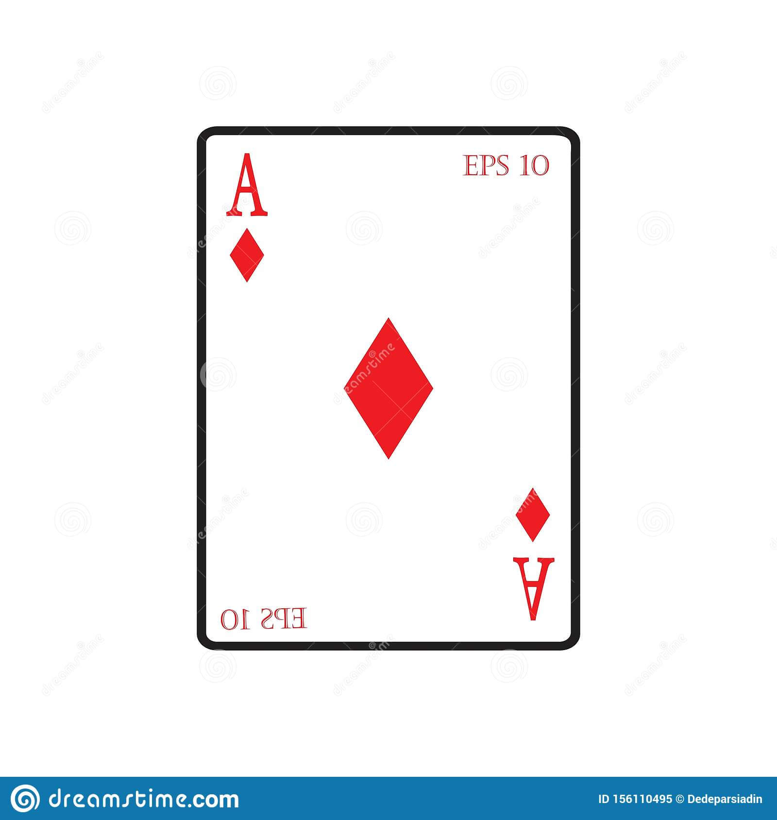 Playing Card Vector Icon Illustration Design Stock Vector Pertaining To Playing Card Design Template