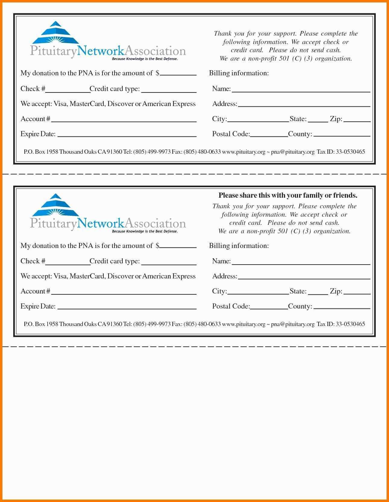 Pledge Forms Template Awesome 55 Inspirational Graph Intended For Donation Cards Template