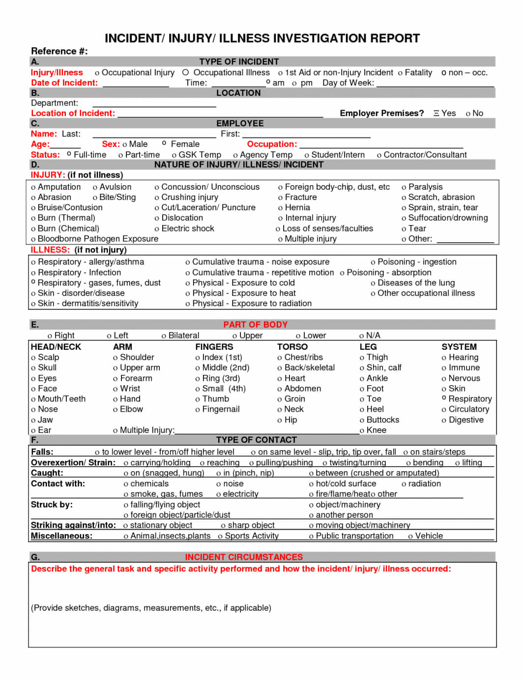 Police Report Template Templates In Word Pdf E2 80 93 Sample Within Ohs Incident Report Template Free