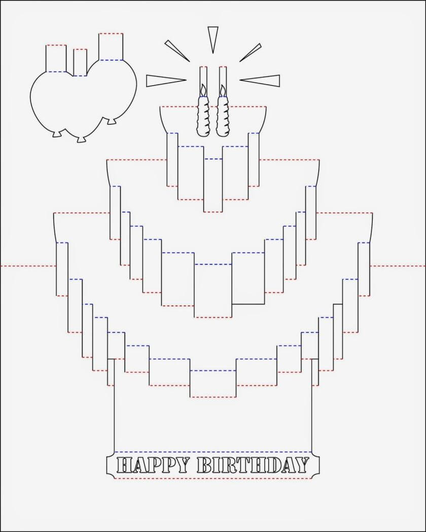 Pop Up Birthday Card Template | Diy | Pinterest Throughout Happy Birthday Pop Up Card Free Template