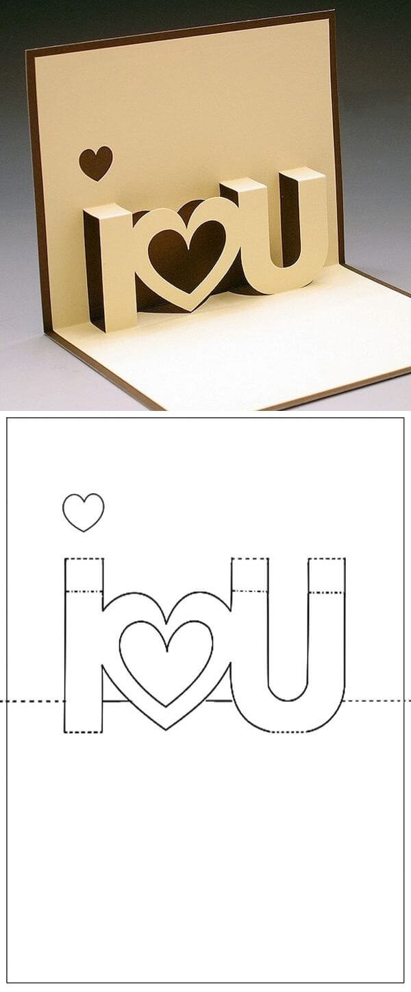 Pop Up Card Tutorial – Valentines Day | Valentine's Day Diy With I Love You Pop Up Card Template