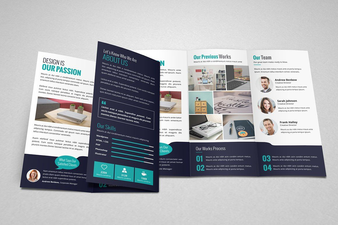 Portfolio Trifold Brochure Design #idml#illustrator#version Within Brochure Templates Adobe Illustrator