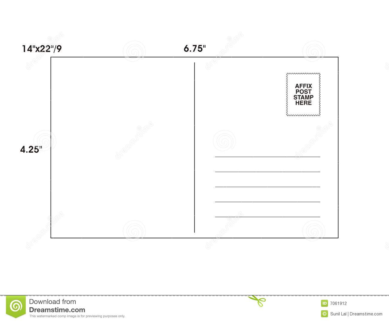 Post Card Template – Vector Stock Illustration Pertaining To Post Cards Template