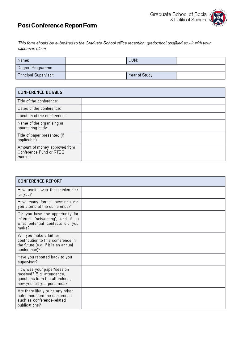 Post Conference Report | Templates At Allbusinesstemplates In Conference Report Template