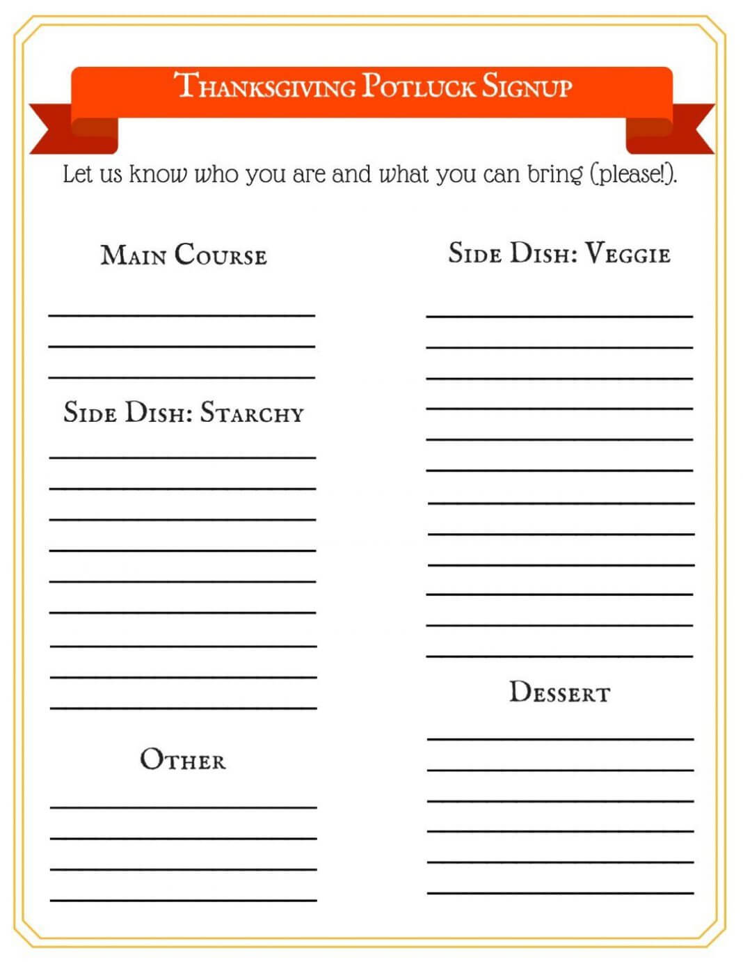 Potluck Signup Sheet Template Word Best Sign Up Sheets For In Potluck Signup Sheet Template Word