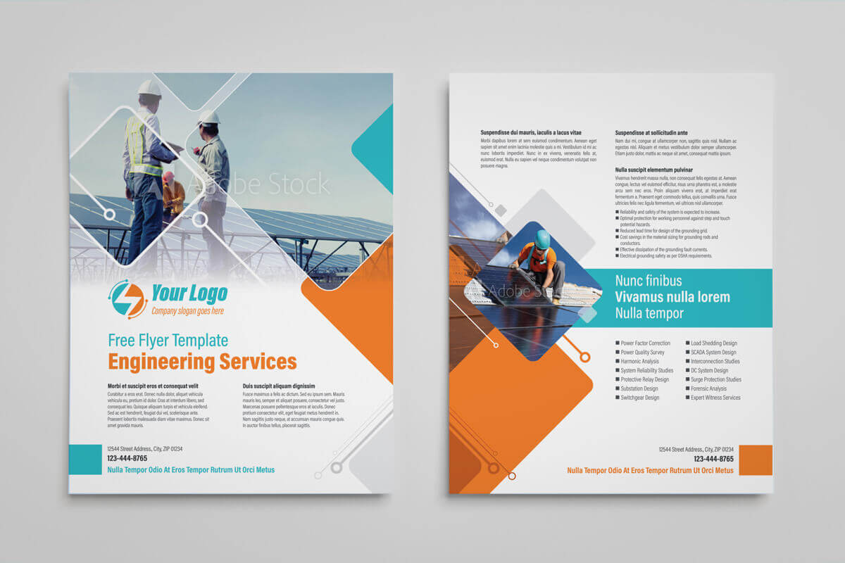 Power Engineering Services Flyer Template | Vectogravic Design With Regard To Engineering Brochure Templates Free Download