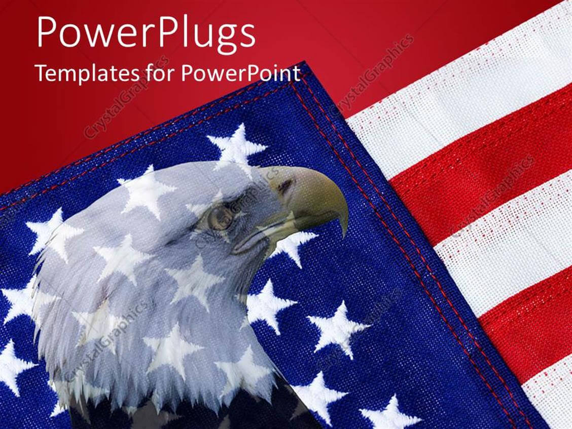 Powerpoint Template: American Flag With Bald Eagle In Intended For Patriotic Powerpoint Template