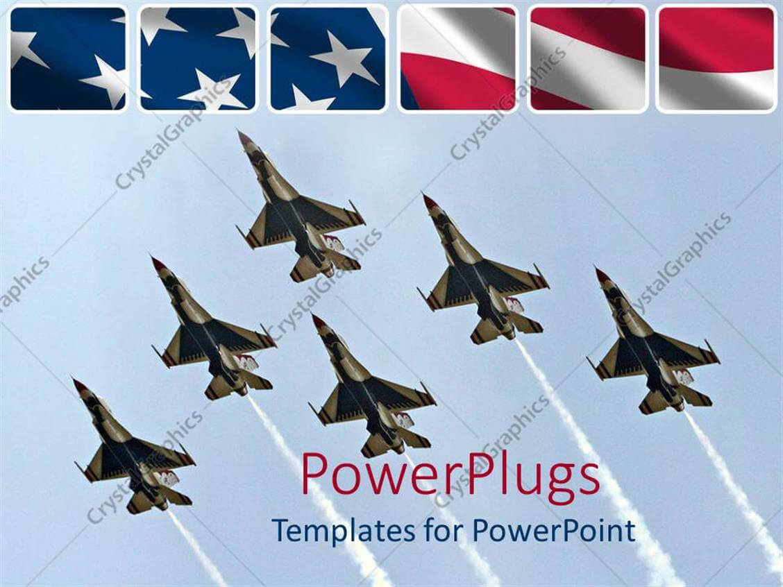 Powerpoint Template: Six Air Force Thunderbirds In Delta Inside Air Force Powerpoint Template