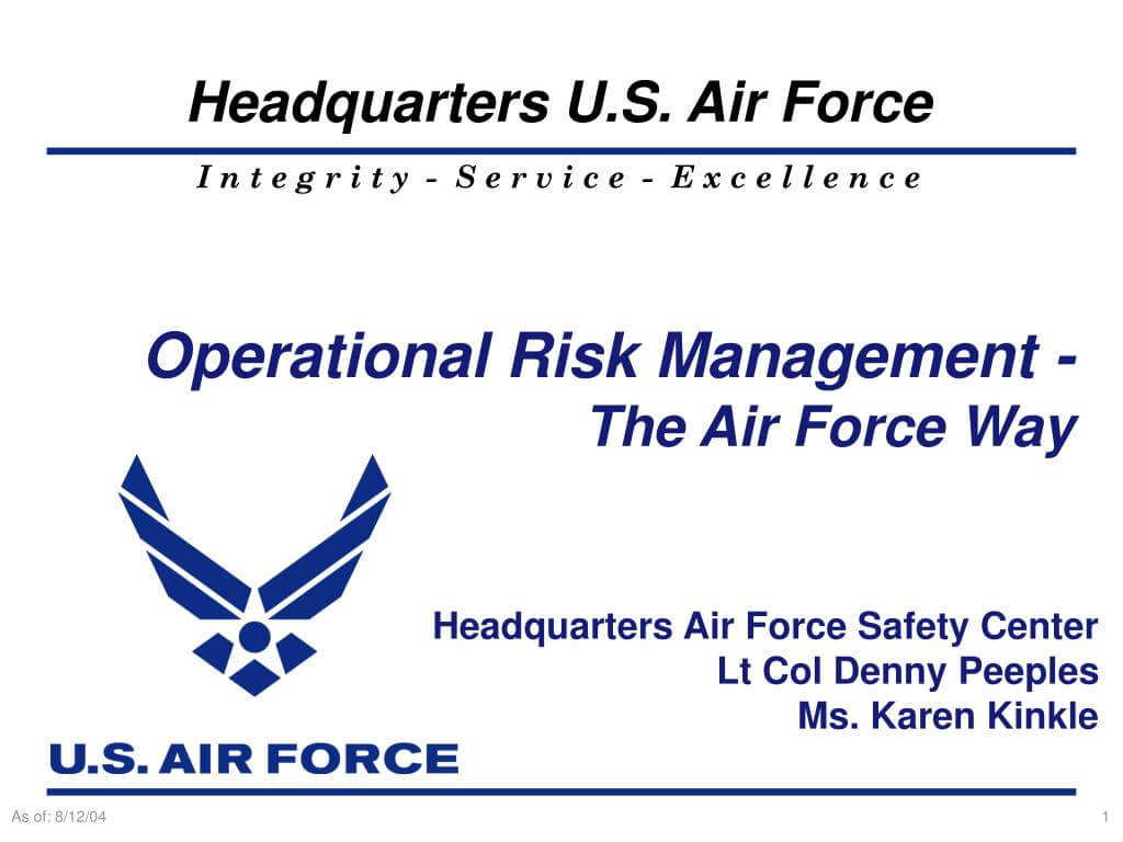 Ppt – Operational Risk Management – The Air Force Way Regarding Air Force Powerpoint Template