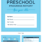 Pre K Progress Report Pertaining To Preschool Progress Report Template