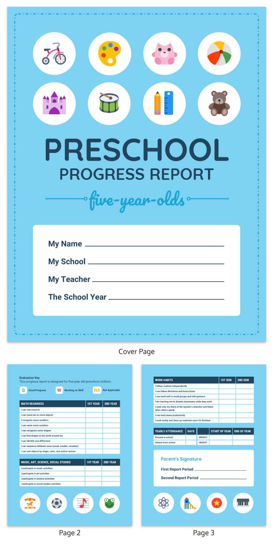 Pre K Progress Report Regarding Preschool Weekly Report Template