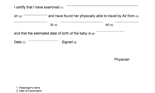 Pregnancy Fit To Fly Letter Sample - Fill Online, Printable throughout Fit To Fly Certificate Template