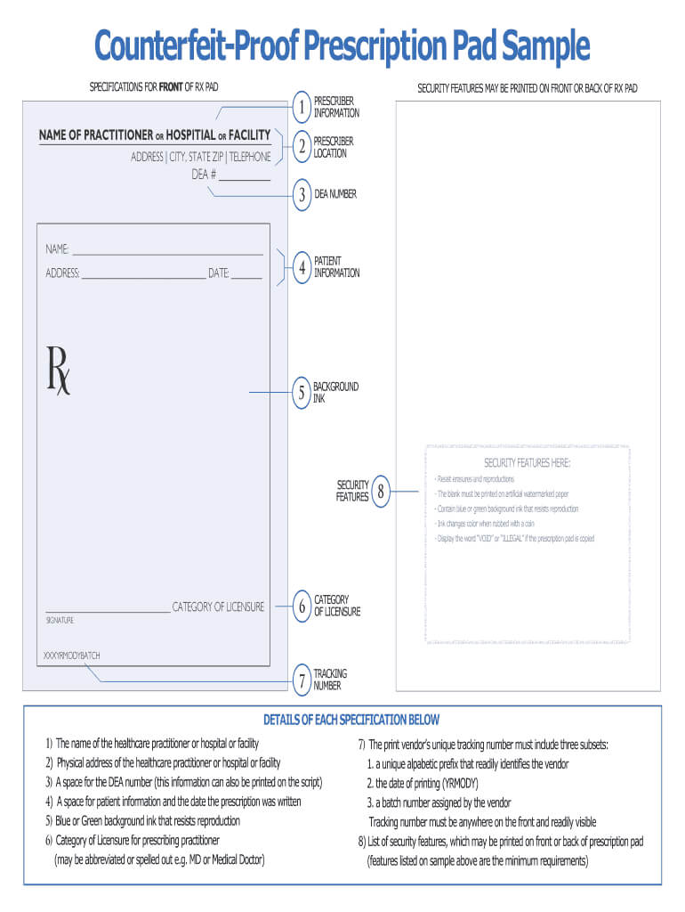 Prescription Pad Template - Fill Online, Printable, Fillable Intended For Blank Prescription Pad Template