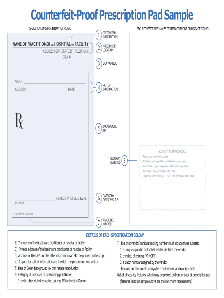 Prescription Pad Template – Fill Online, Printable, Fillable Regarding Blank Prescription Form Template