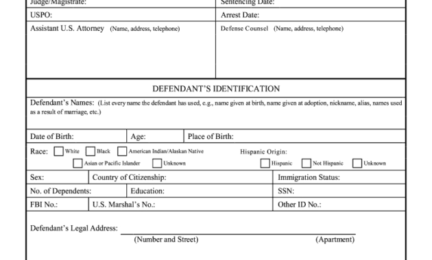 Presentence Investigation Report Template - Fill Online in Presentence Investigation Report Template