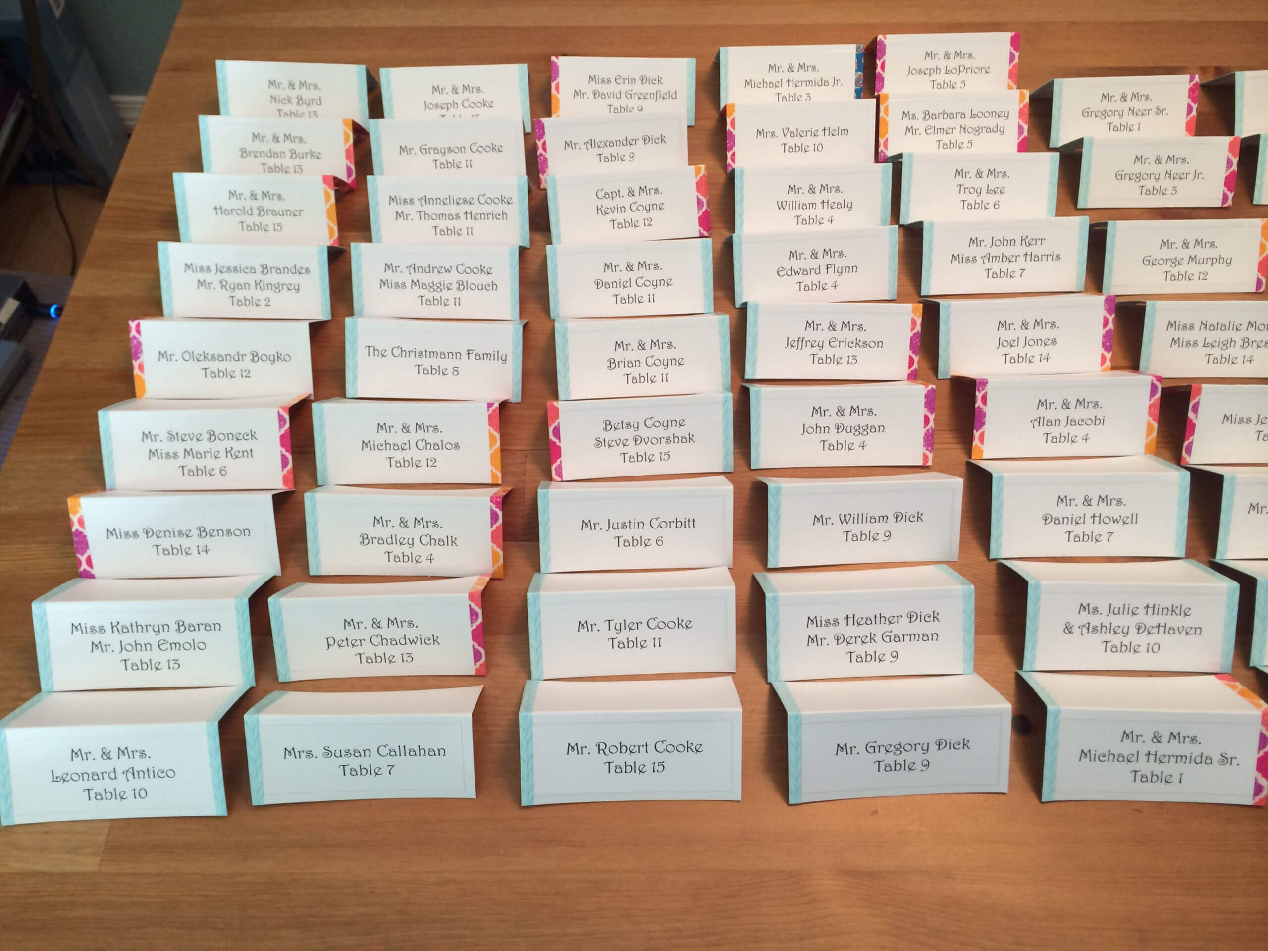 Print Yourself Place Cards From Michael's With Washi Tape Intended For Michaels Place Card Template
