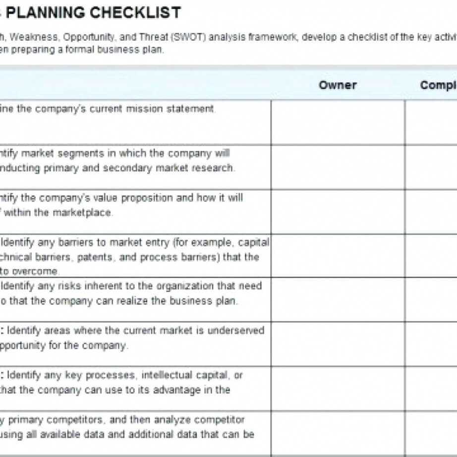 Printable Checklist Template Samples Business Continuity Throughout Blank Checklist Template Pdf