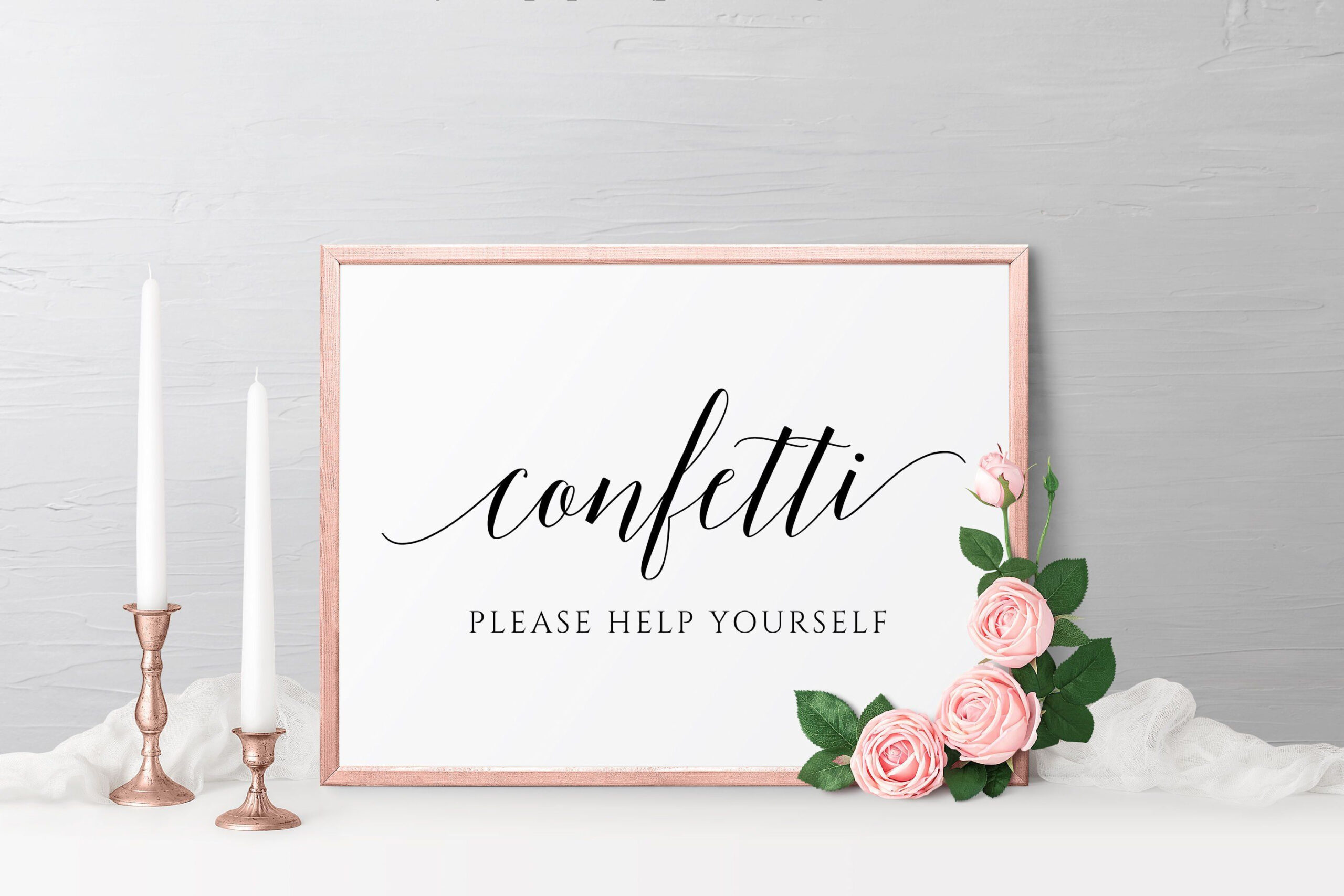 Printable Confetti Table Sign Pdf Template | Table Signs Pertaining To Acceptance Card Template