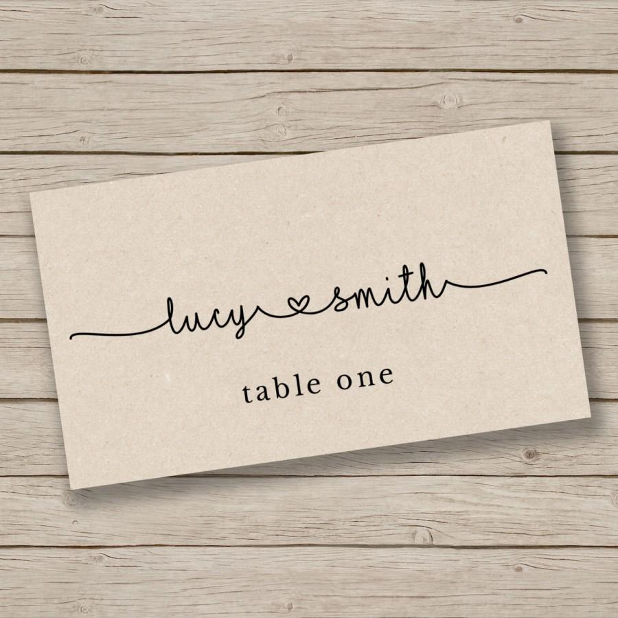 Printable Escort Card Template – Place Card Template – Tent Inside Ms Word Place Card Template