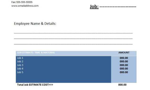 Printable Estimate Templates | Click On The Download Button with Work Estimate Template Word