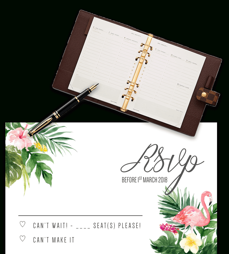 Printable Free Wedding Rsvp Template & Cards Microsoft Word For Acceptance Card Template