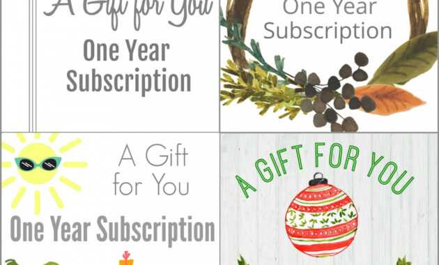 Printable Gift A Magazine Subscription With Our Free with Magazine Subscription Gift Certificate Template