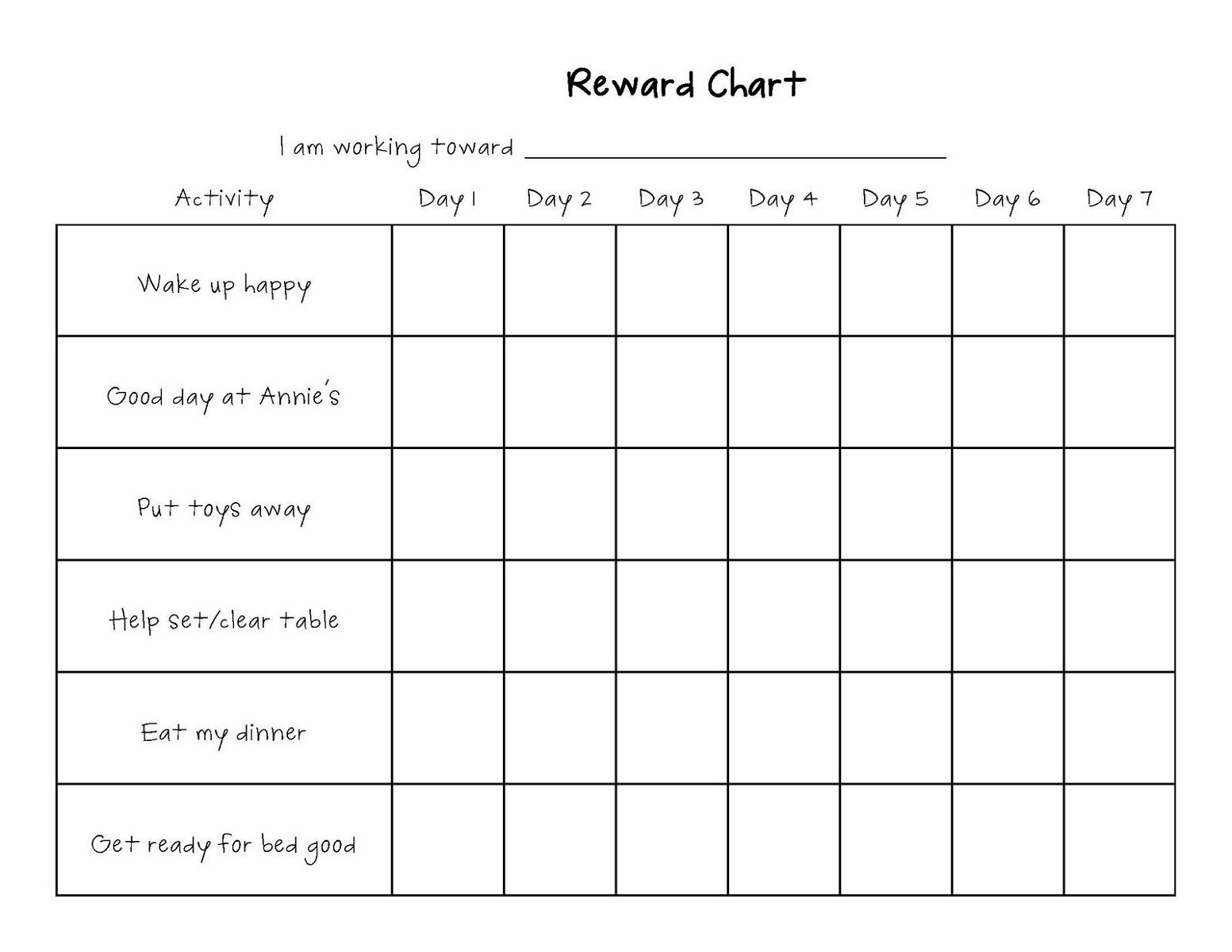 Printable Reward Charts – Kids Learning Activity | Printable With Regard To Reward Chart Template Word
