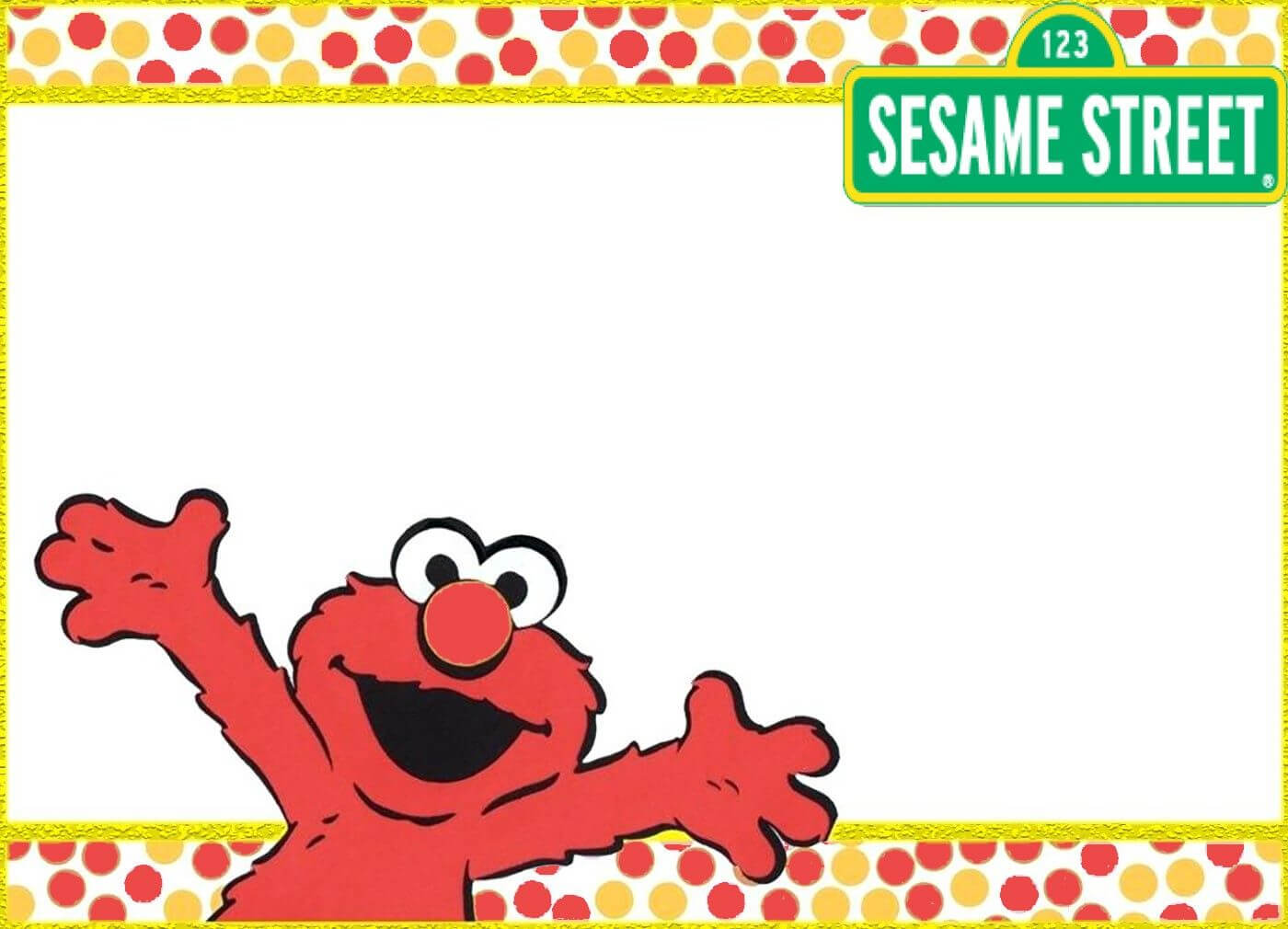 Printable Sesame Street Elmo Invitation Card | Elmo For Elmo Birthday Card Template