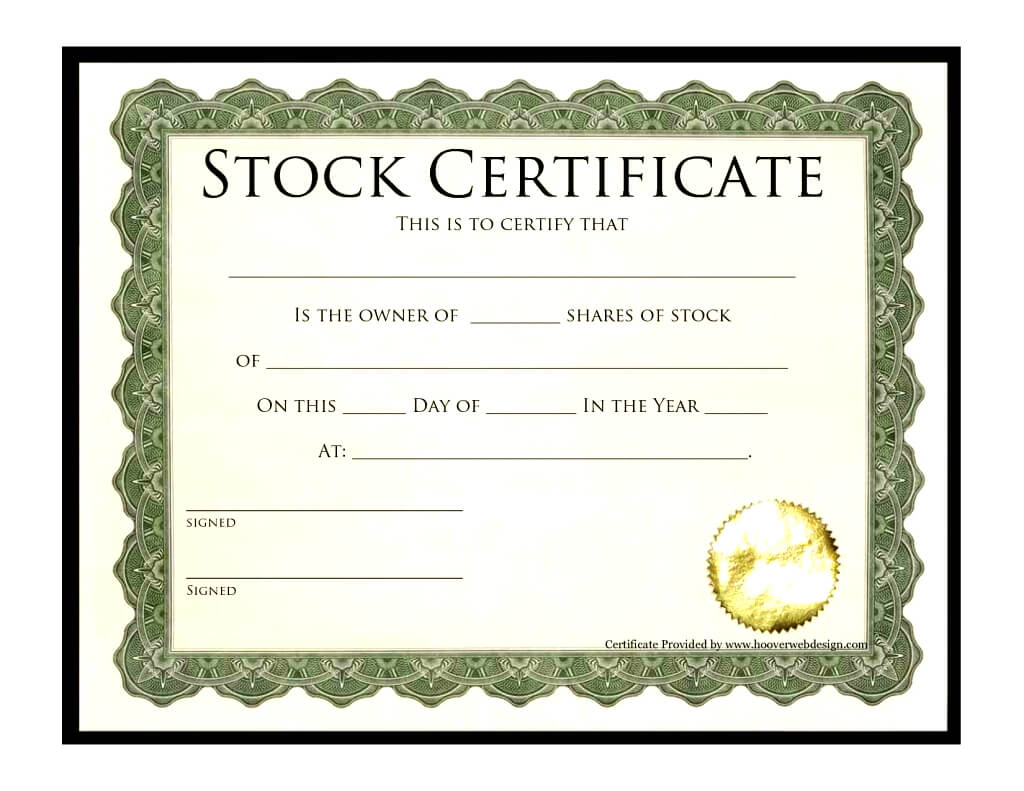 Printable Stock Certificates Blank Gift Vouchers Templates Inside Boot Camp Certificate Template