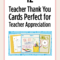 Printable Teacher Thank You Cards For Teacher Appreciation Pertaining To Thank You Card For Teacher Template