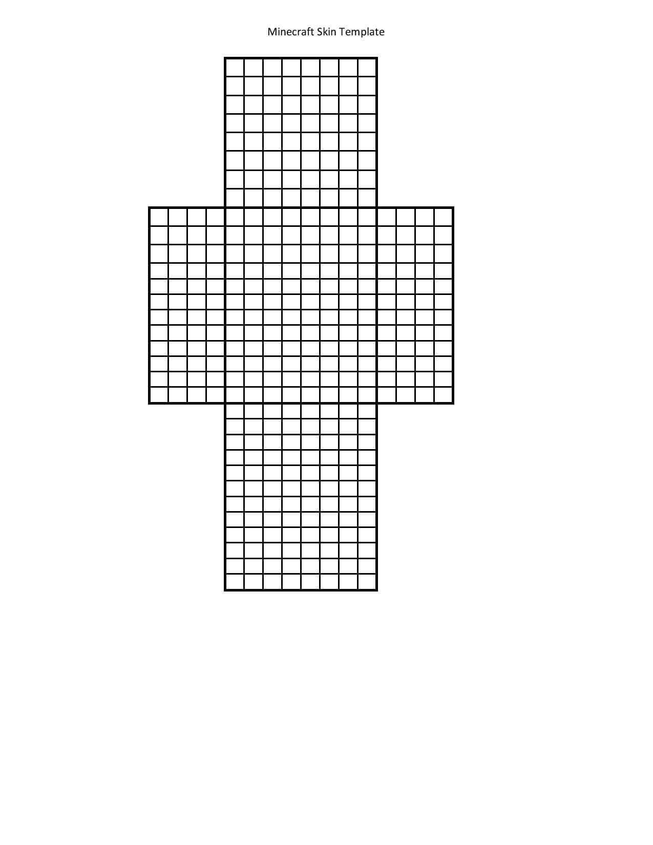 Printable Template For Minecraft Skin Creation. Use Markers Inside Minecraft Blank Skin Template