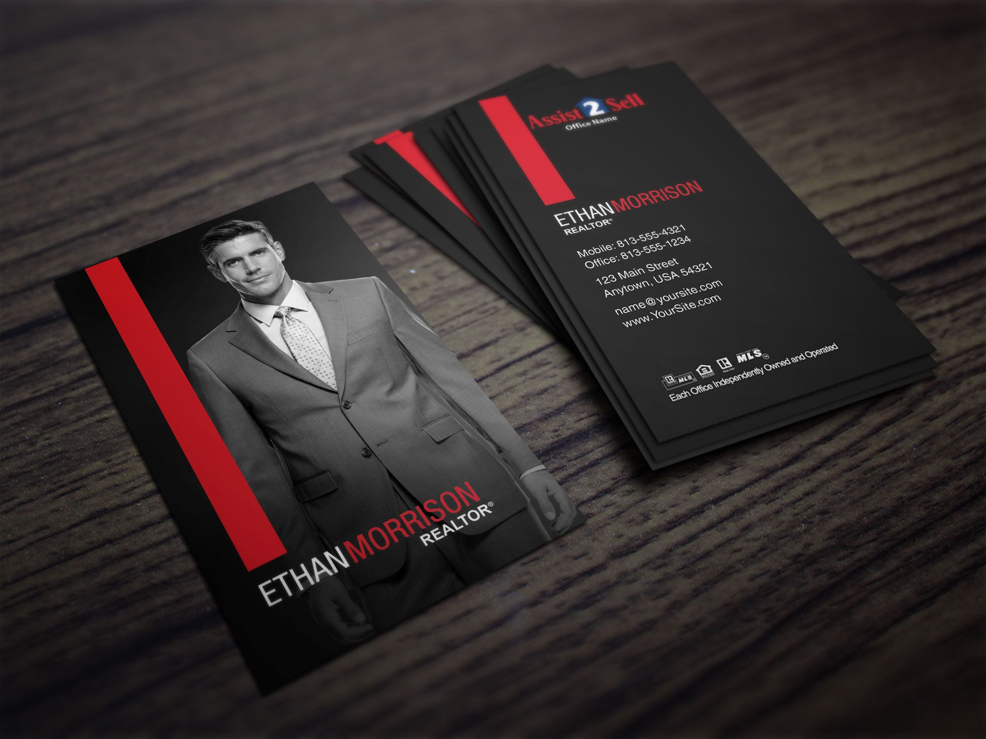 Professional Assist 2 Sell Business Card Dark Design For With Regard To Coldwell Banker Business Card Template