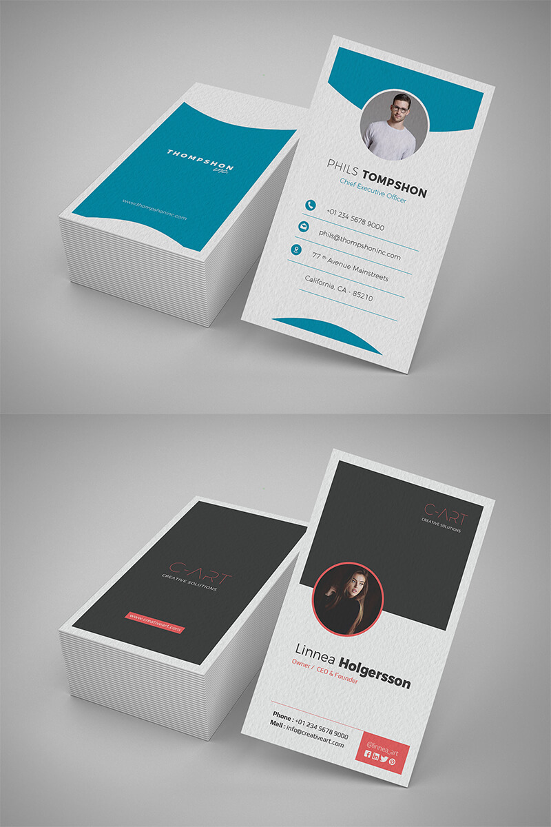 Professional Business Card Vol. 02 Corporate Identity Within Professional Name Card Template