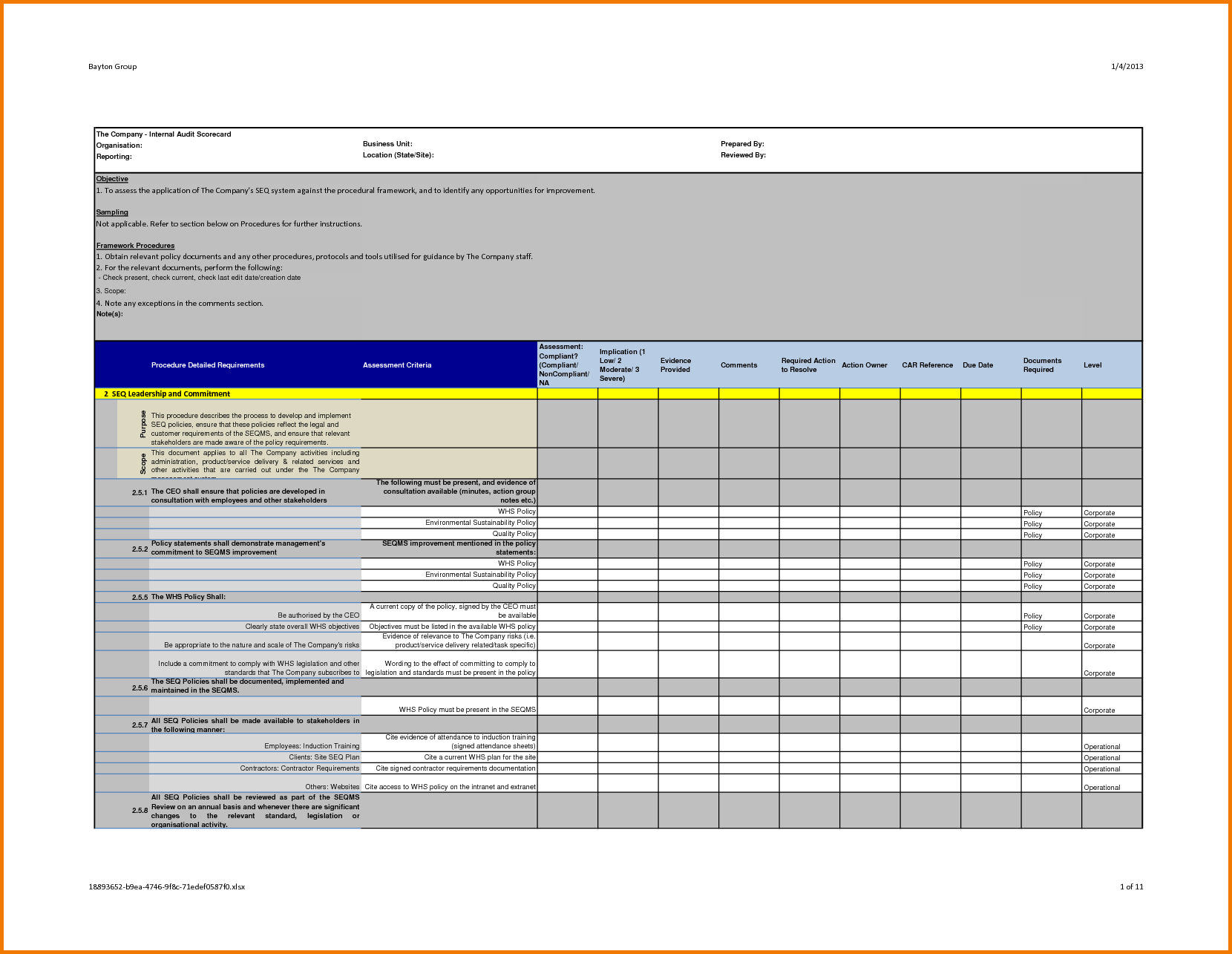 Professional Internal Audit Report Template Example With Throughout It Audit Report Template Word