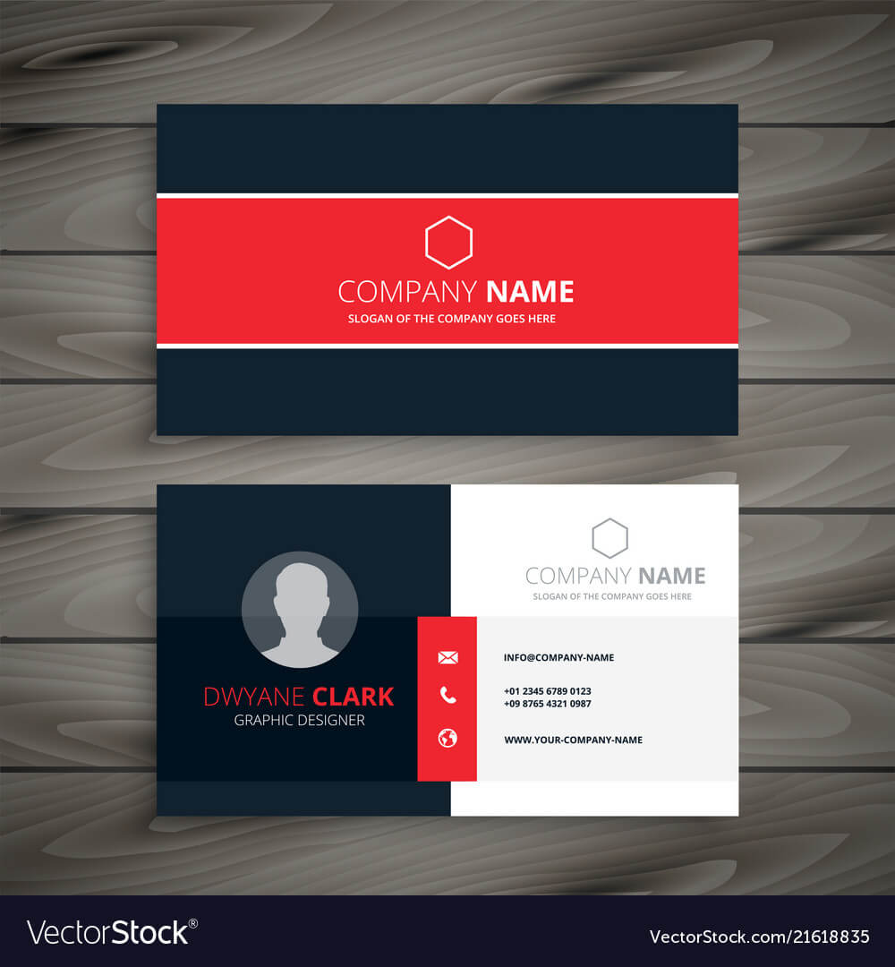 Professional Red Business Card Template In Professional Name Card Template