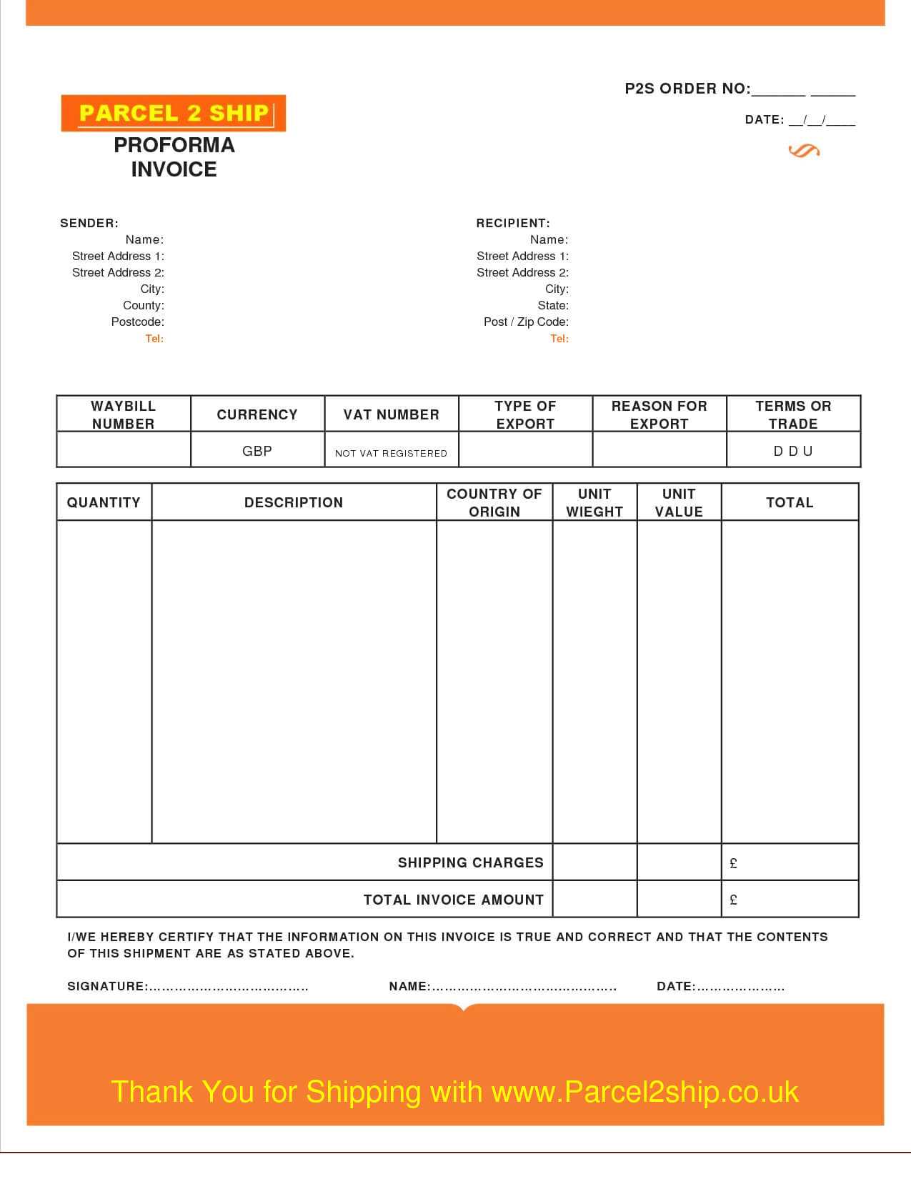 Proforma Invoice Template Pdf | Invoice Example Inside Free Proforma Invoice Template Word