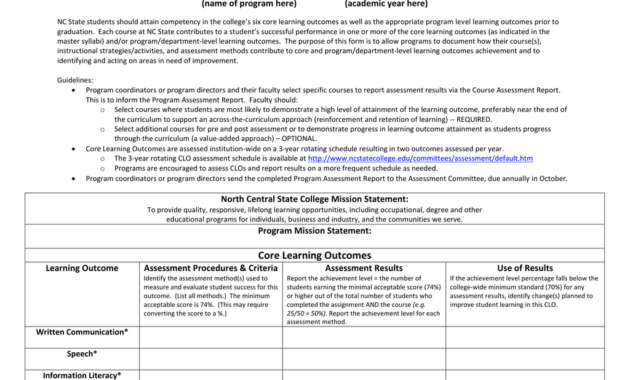 Program Assessment Report Template intended for Data Quality Assessment Report Template