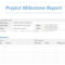Project Milestone Report Word Template Intended For It Report Template For Word