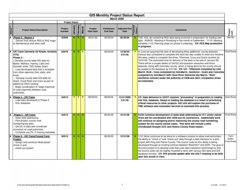 Project Progress Report Template | Project Status Report Inside Expense Report Template Excel 2010