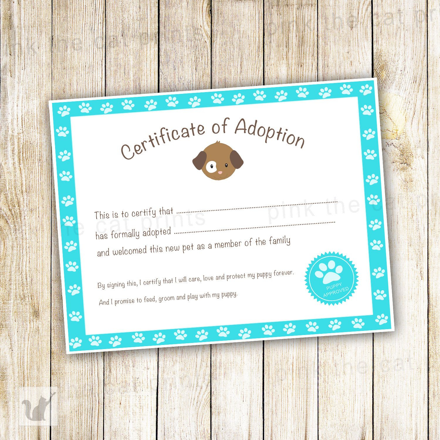 Puppy Adoption Certificate Template – Google Search | Puppy Inside Pet Adoption Certificate Template